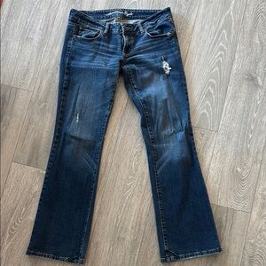Women's Blue Distressed Jeans